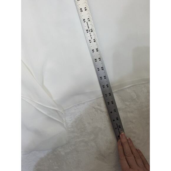 Ariat womens poncho top white & turquoise Xl sheer Poncho pullover blouse GUC - Picture 6 of 8